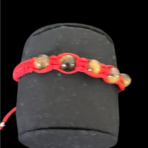 Tigers eye bracelet red strings good luck protection multi stones - Picture 4 of 6